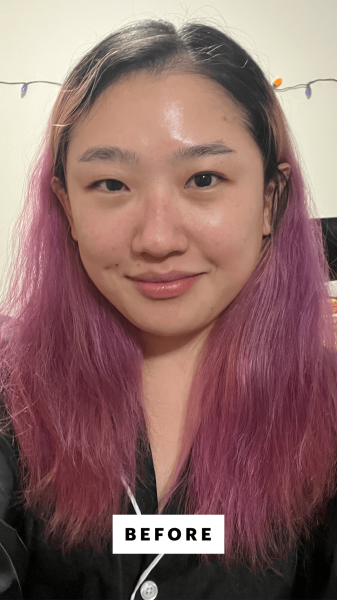 Han before using the Wavytalk Whirlwind Curl